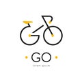 Go logo design template with bike